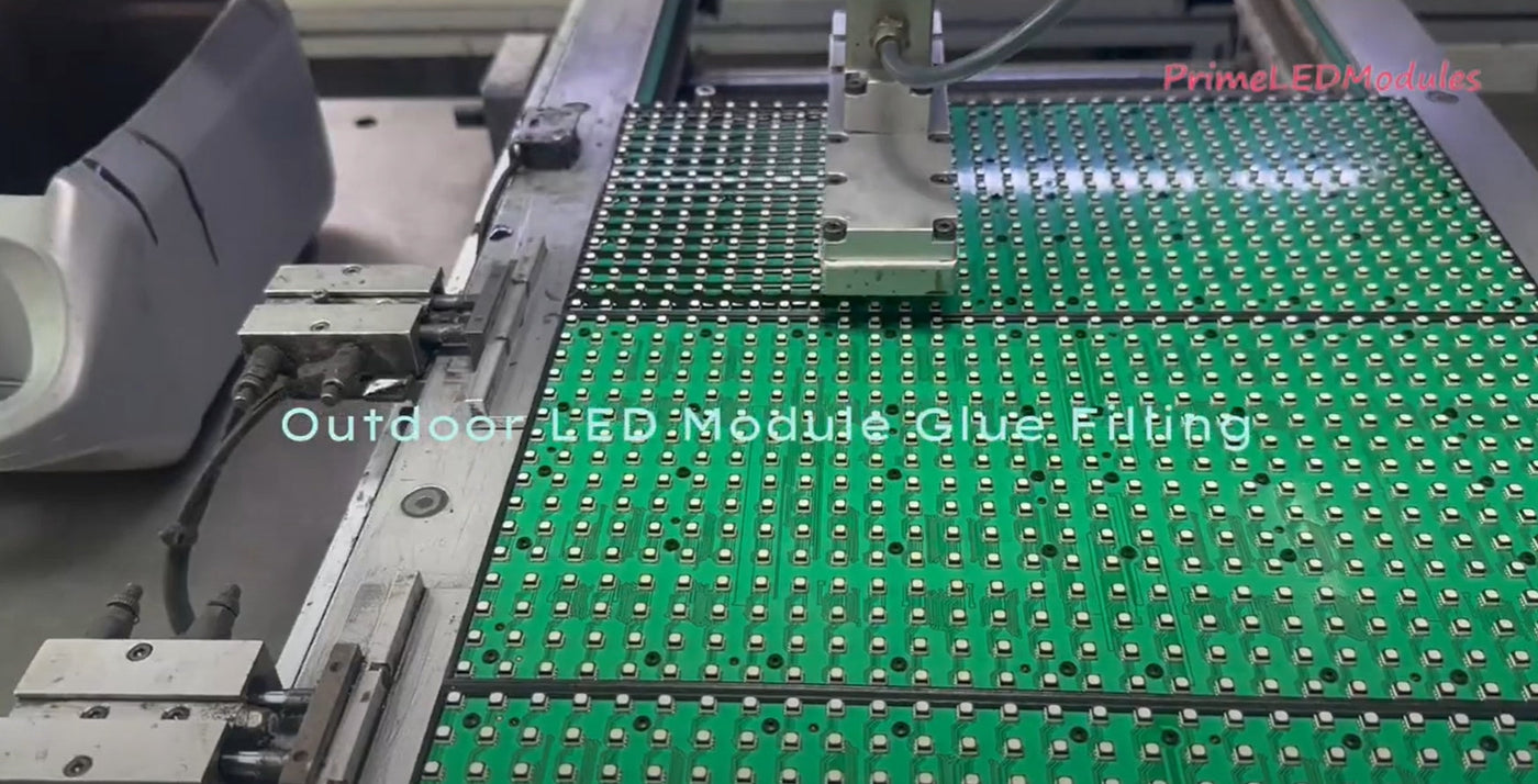 Outdoor LED Module Glue Filling Process