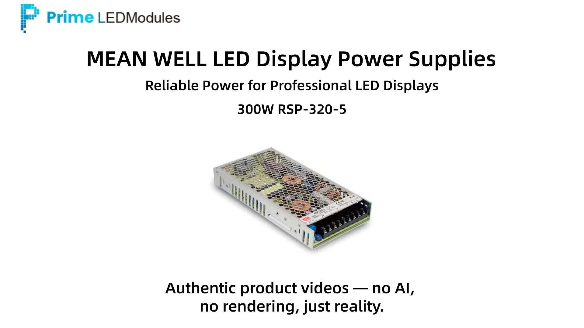 MEAN WELL RSP Series 5V Switching Power Supply Demo | 300W for LED Dis ...