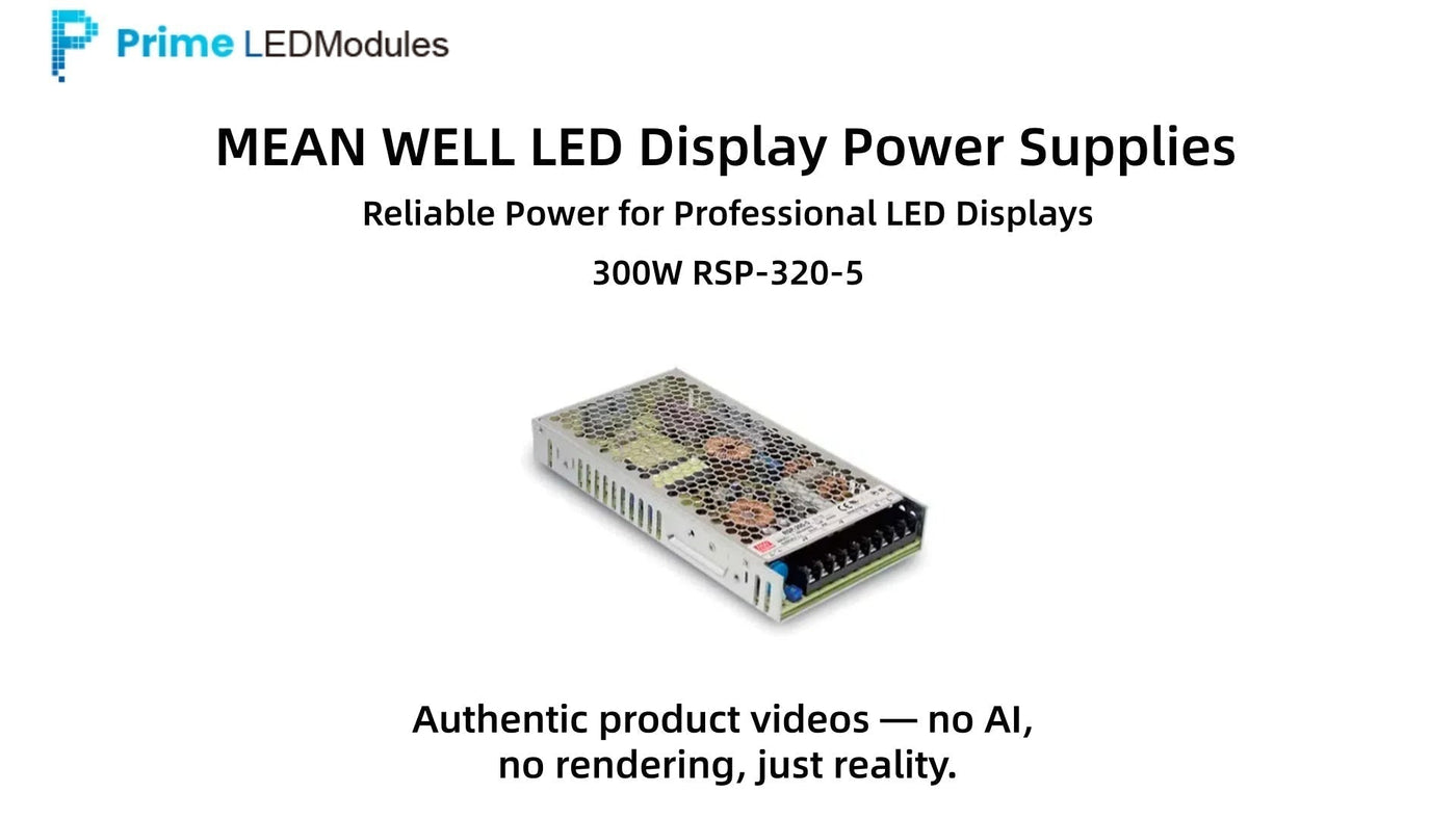 MEAN WELL RSP Series 5V Switching Power Supply Demo | 300W for LED Displays | PrimeLEDModules