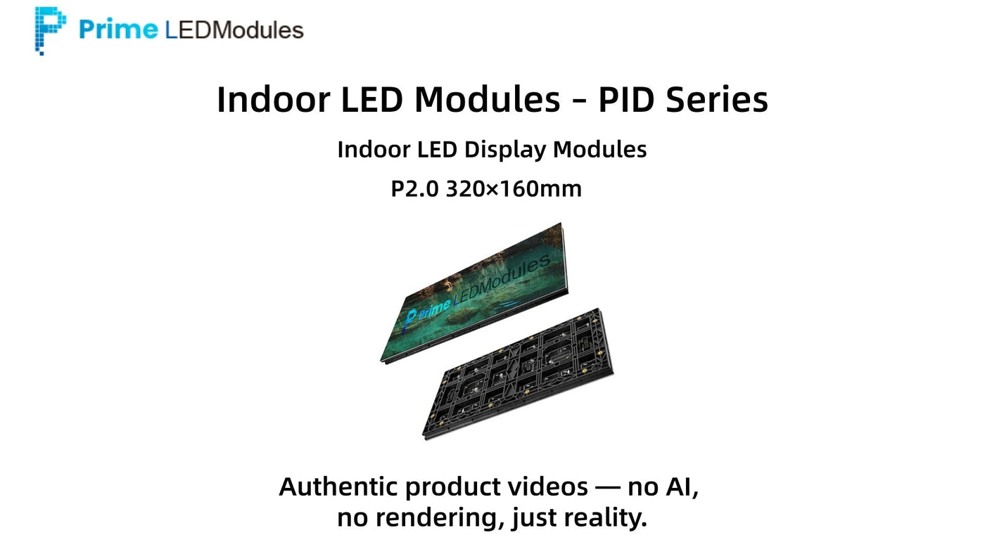 PID-S Series P2.0 Indoor LED Module Demo | 320×160mm Ultra-Fine SMD Panel | PrimeLEDModules