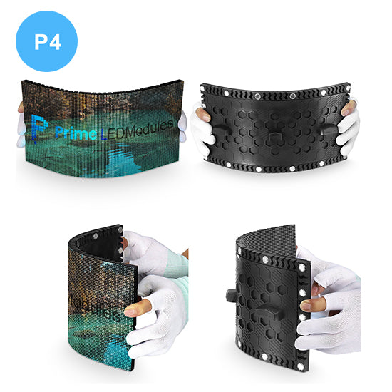 POF-3S Series P4 Outdoor Flexible LED Module – 320×160mm Curved Soft Panel | 4.0mm Pixel Pitch | Front Service | 1pcs / 30pcs
