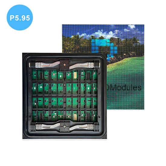 POD-PM Series P5.95 Outdoor LED Module – 250×250mm IP65 | 5.95mm Pixel Pitch | For Rental & Signage | 1pcs / 16pcs
