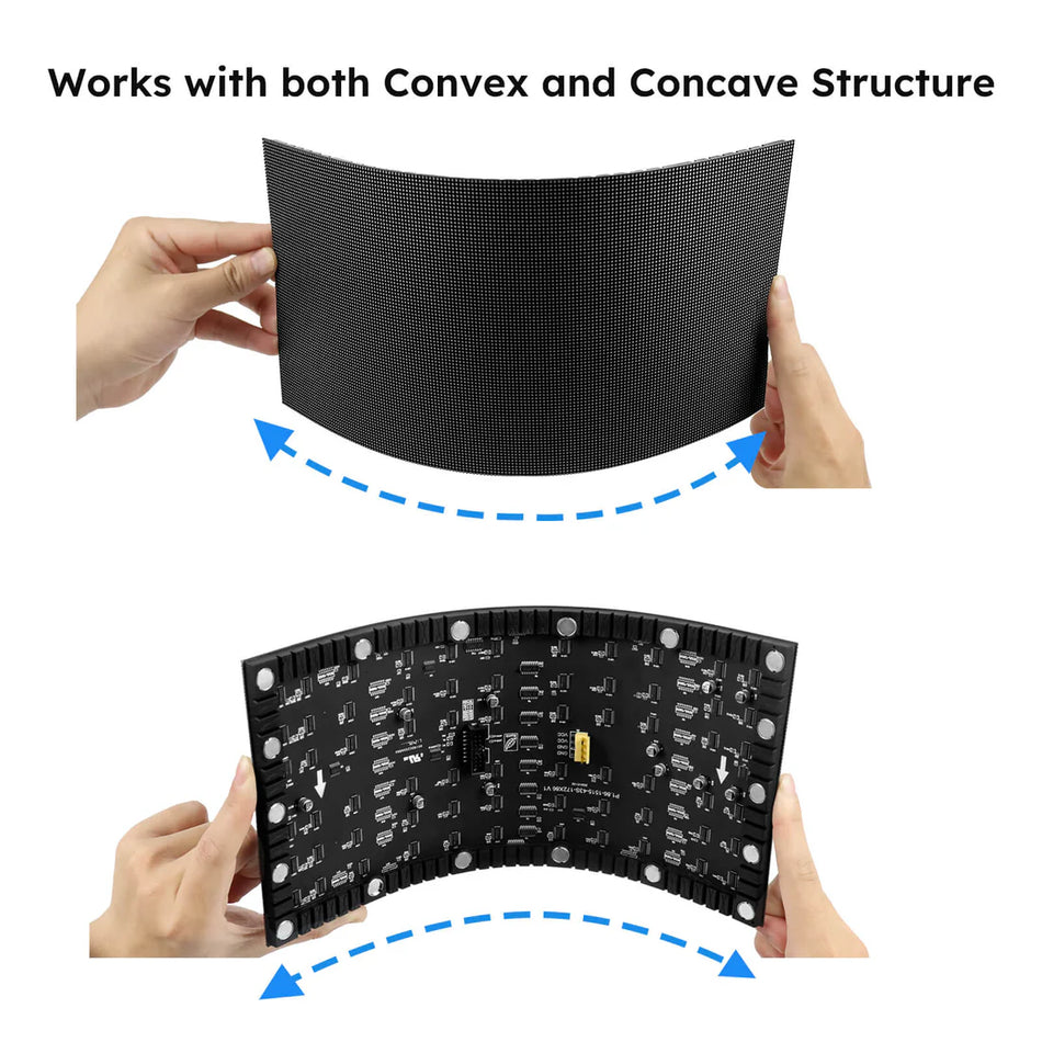 PIF-2S Series P1.875 Indoor Flexible LED Module – 240×120mm Bendable SMD Panel | 1.875mm Pixel Pitch | Fine-Pitch Stage Displays | 1pcs / 84pcs