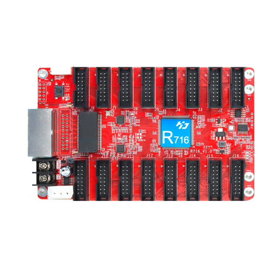 Huidu HD-R716 LED Receiving Card – High-Refresh RGB Receiver with Wide IC Support, 160×1024 Pixel Capacity | For Indoor/Outdoor LED Displays