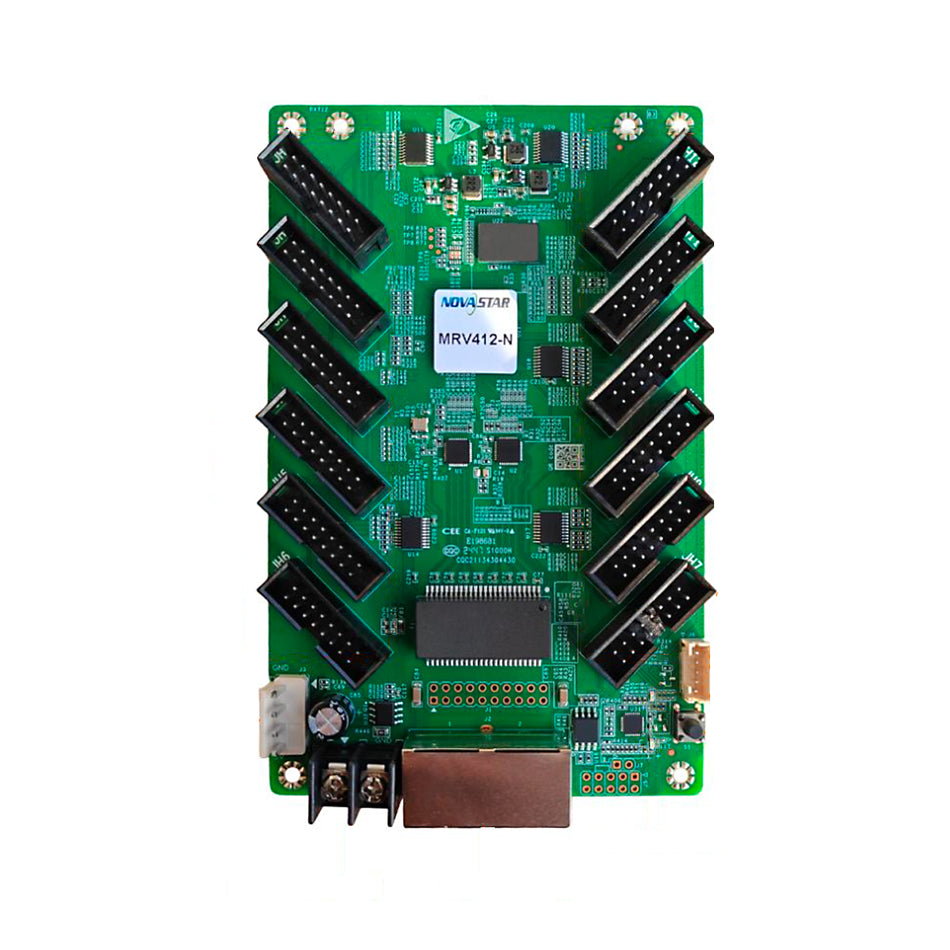 NovaStar MRV412‑N Receiving Card – 512×384 Pixels | 24‑Group Parallel RGB LED Controller Board for LED Display Screens