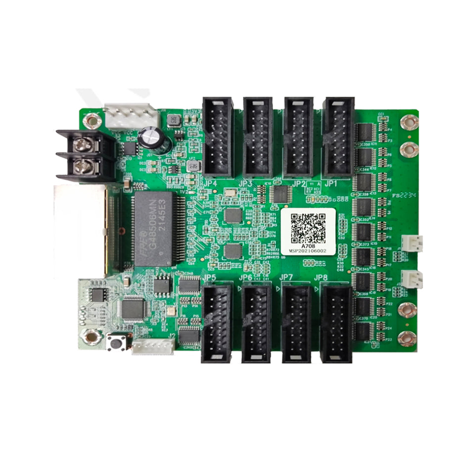 Mooncell A708 Receiving Card – High-Refresh RGB Controller, 512×256 Pixel Capacity for LED Screens