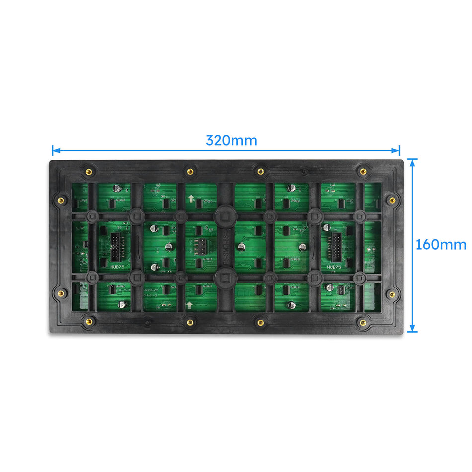 POD-SL Series P5 Outdoor LED Module – 320×160mm IP65 Screw-Lock | 5mm Pixel Pitch | For Rental & Outdoor Screens | 1pcs / 40pcs