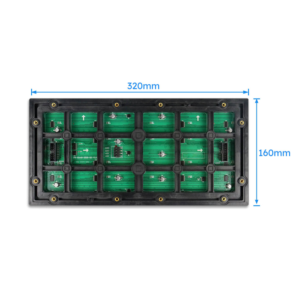 POD-SL Series P8 Outdoor LED Module – 320×160mm IP65 Screw-Lock | 8mm Pixel Pitch | For Advertising Displays | 1pcs / 40pcs