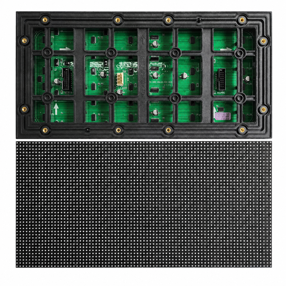 PO-S Series P4 Outdoor LED Display Module – 320×160mm IP65 Screw-Lock | SMD | Rear Service | Outdoor Digital Signage & LED Billboards