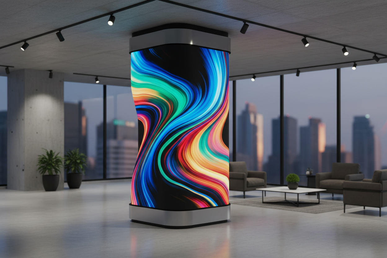 使用室内GOB软模组搭建的小项目LED显示屏小场景